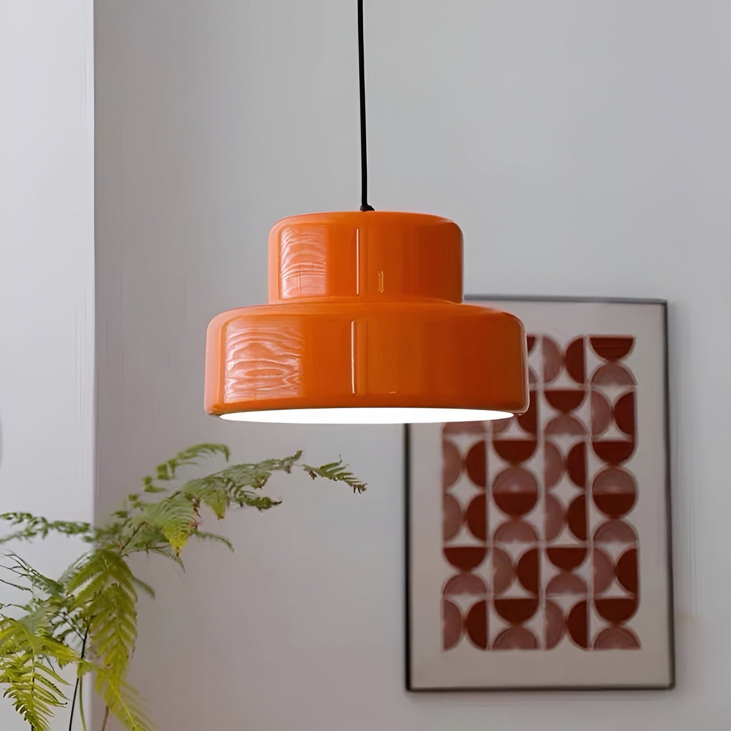 Bauhaus-hänglampa – Vintage utseende i orange | Stilig pendellampa för ditt hem