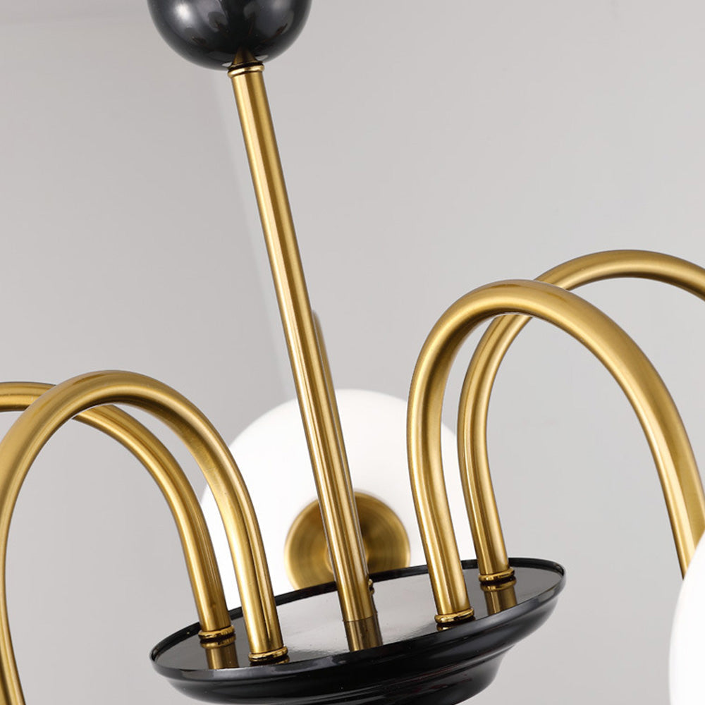 Modern Chrome Kandelaber | Nordisk Glas Taklampa | Nutida Pendellampa | 220V–240V | Brick by Brick