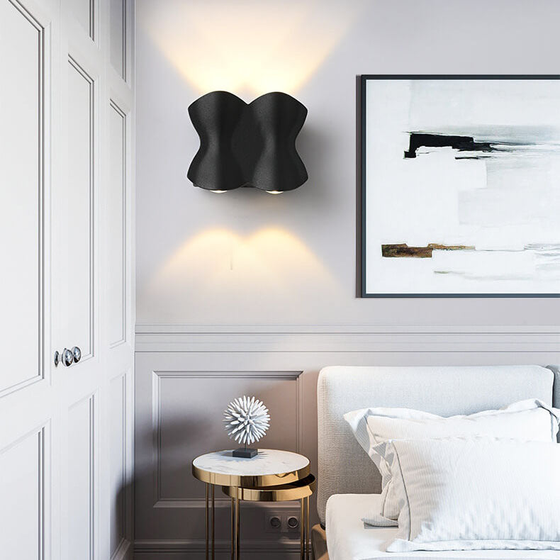 Moderna minimalistiska vattentäta LED-vägglampa i aluminium