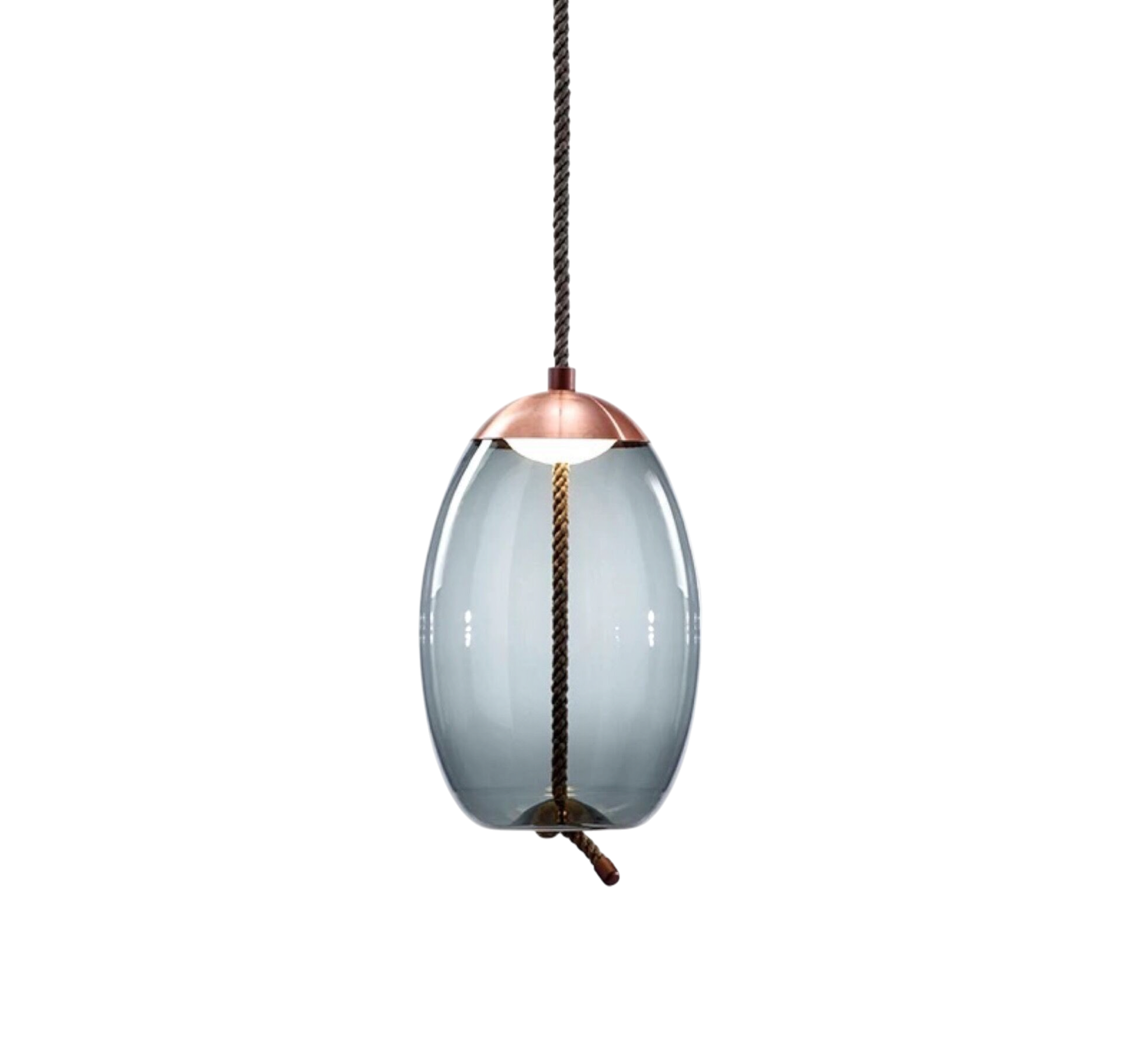 Isolara – Pendellampa i roséguld med snöraffinering