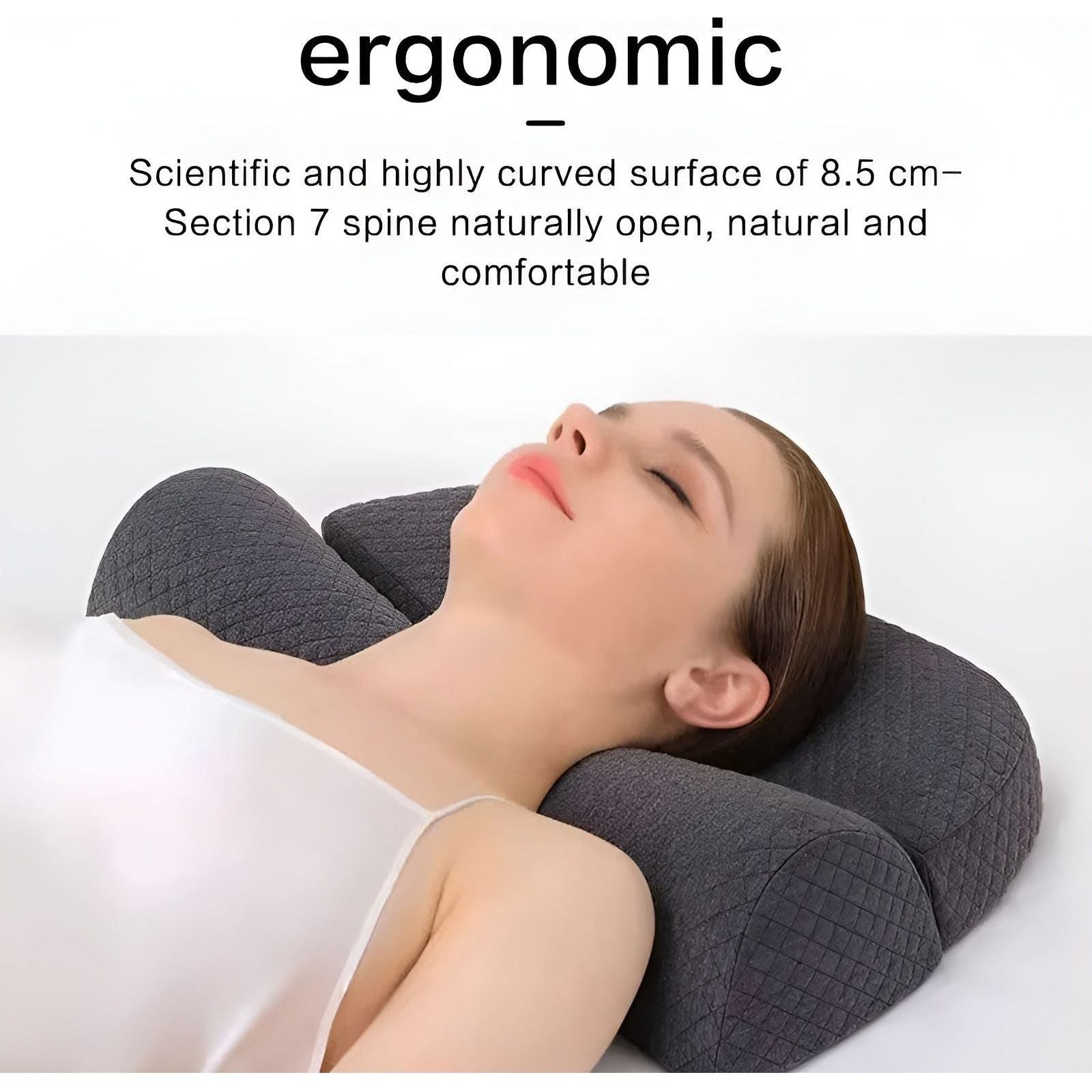 OrthoLuxe Kudde - Ergonomisk Cervikal Minneskum Konturkudde