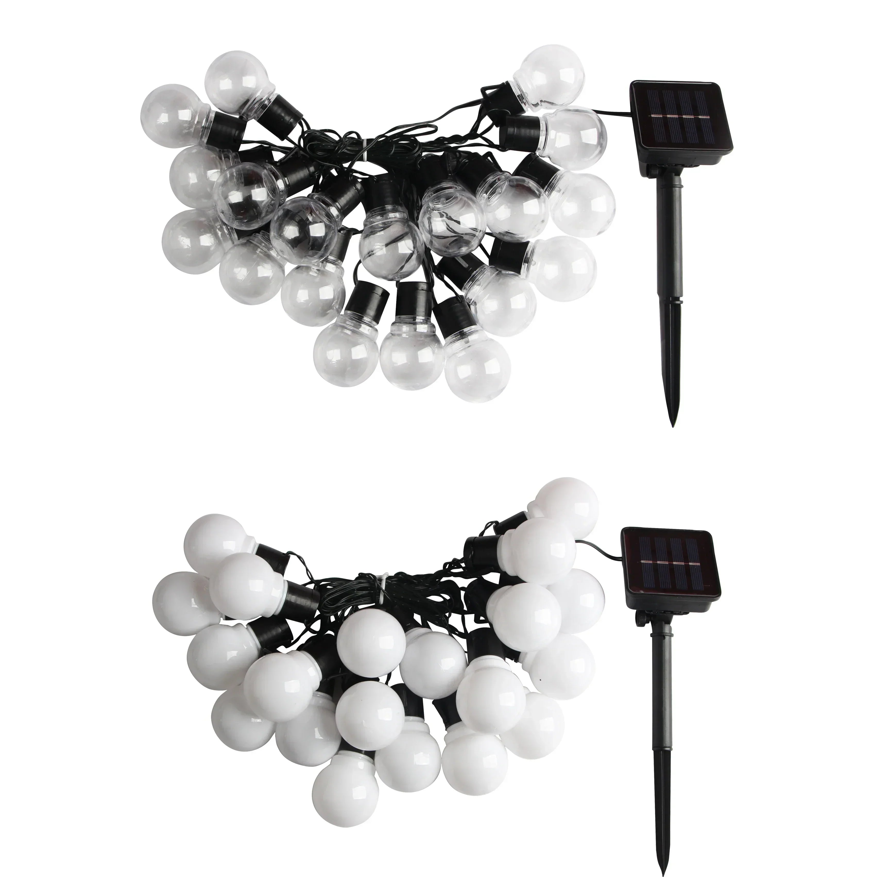 Soliga utomhus festoon ljusslingor - Varm vit glöd för trädgårdar och altaner
