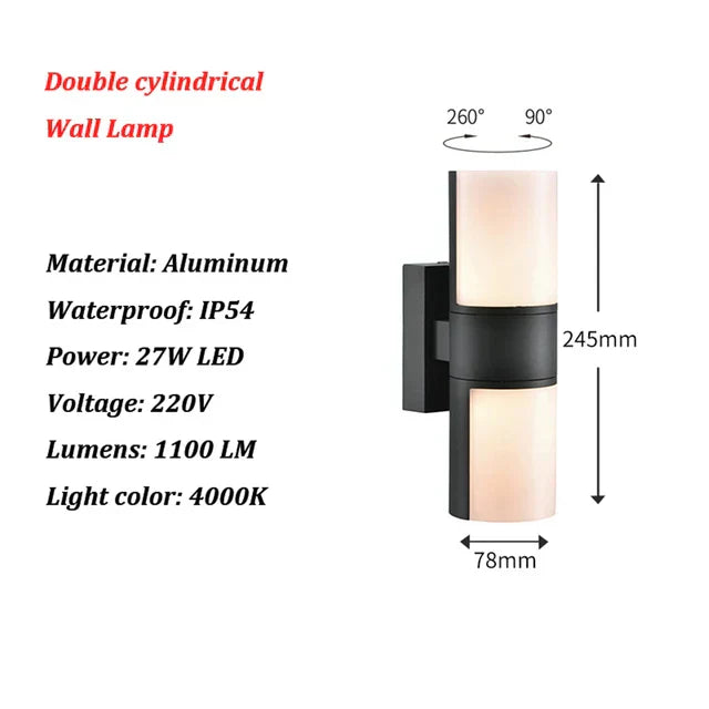 LightGuard - Modern Utomhus LED Vägglampa