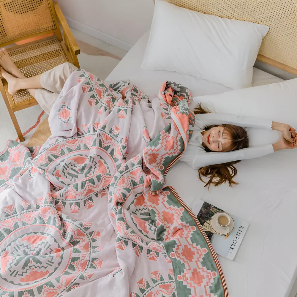 Rustik Vandrare Bomullsfilt