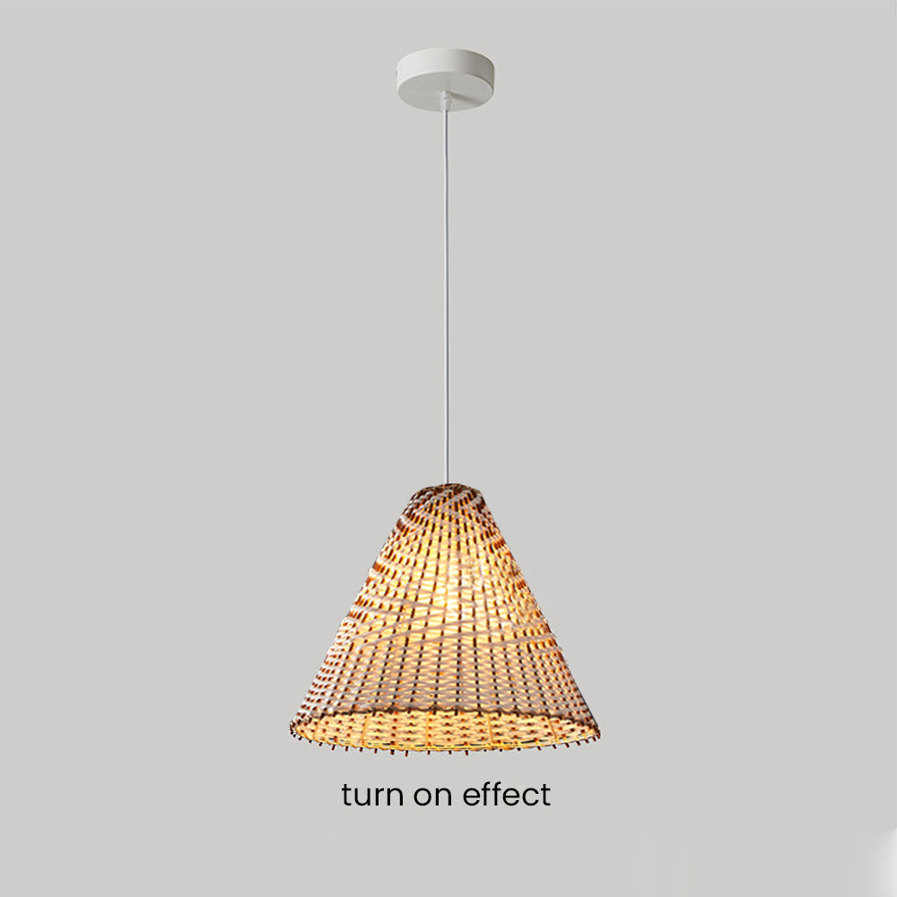 Boho Handgjord Vävd Rådhängande Lampa