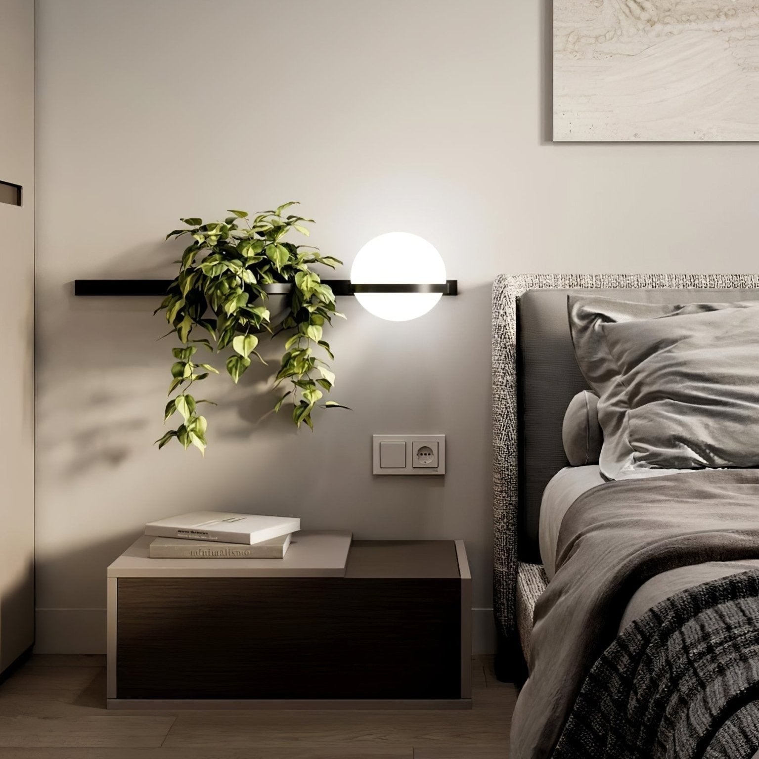 Snygg globformad utomhusvägglampa