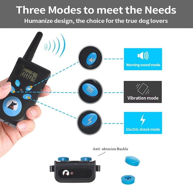 2-i-1 Automatisk Anti-Bark och Fjärrträningshalsband
