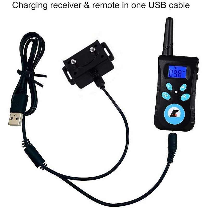 2-i-1 Automatisk Anti-Bark och Fjärrträningshalsband