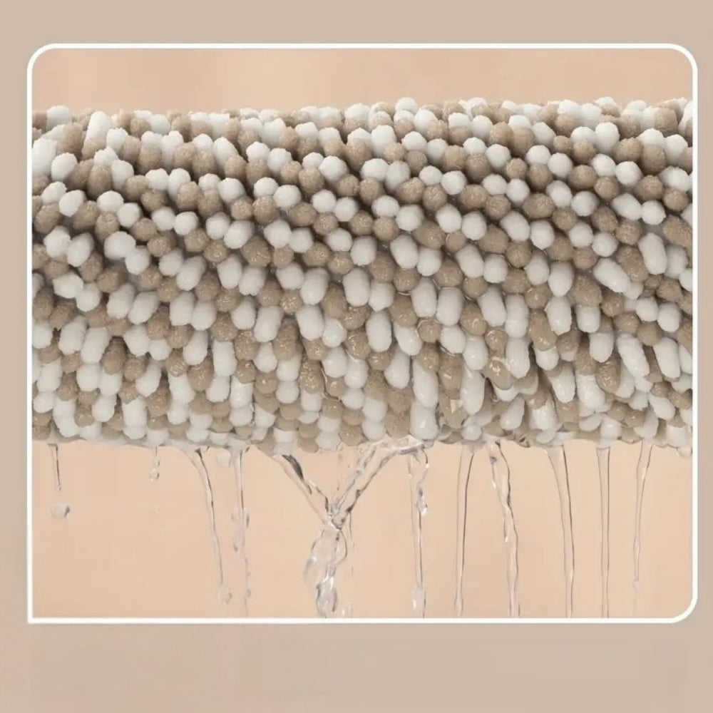 Pebble-Knit Randig Chenille Badmatta