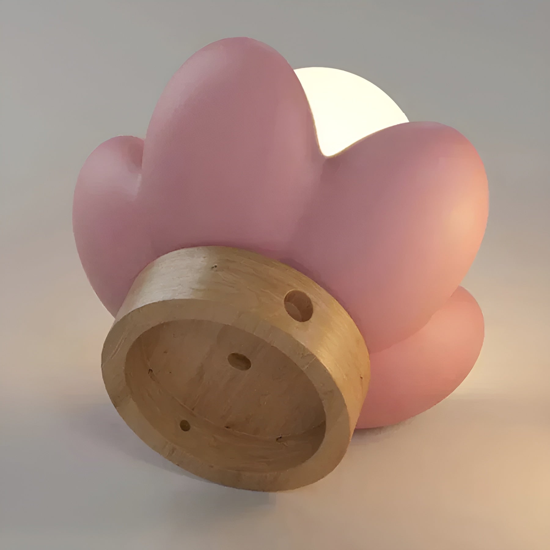 Blomform - Vägglampa i Cream - Dekorativ & Varmt Ljus för Vardagsrum eller Sovrum