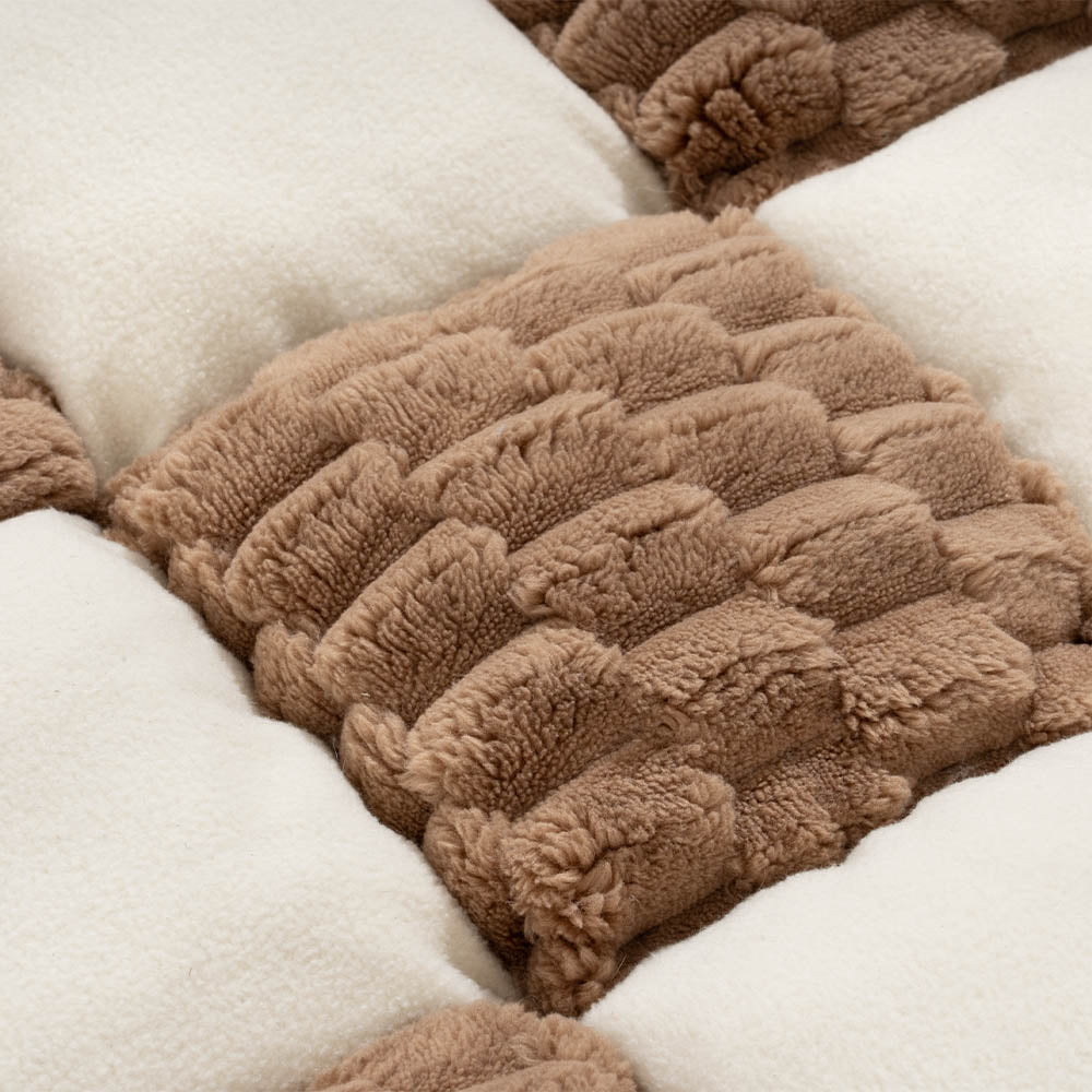 Rutigt Mysigt Soffaskydd Hundmatta Mjuk Fleece Anti Halk