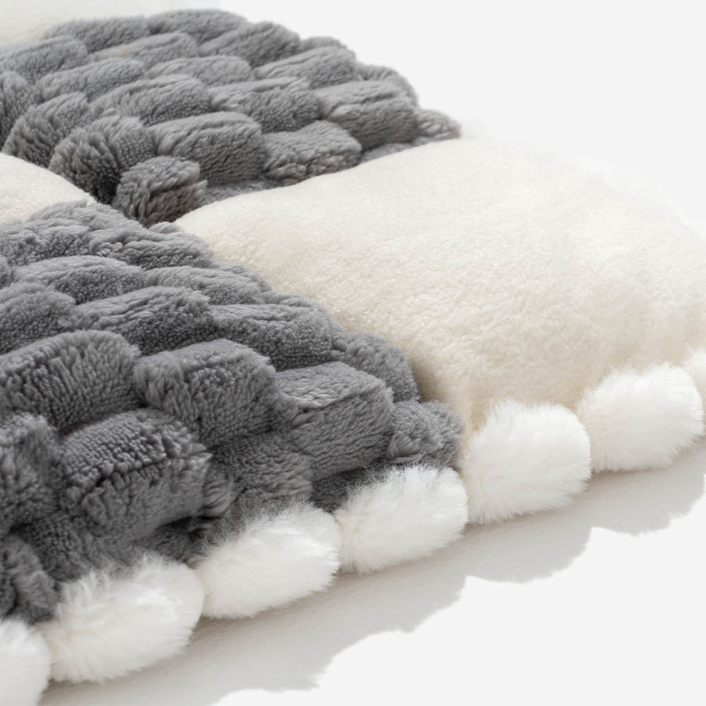 Rutigt Mysigt Soffaskydd Hundmatta Mjuk Fleece Anti Halk