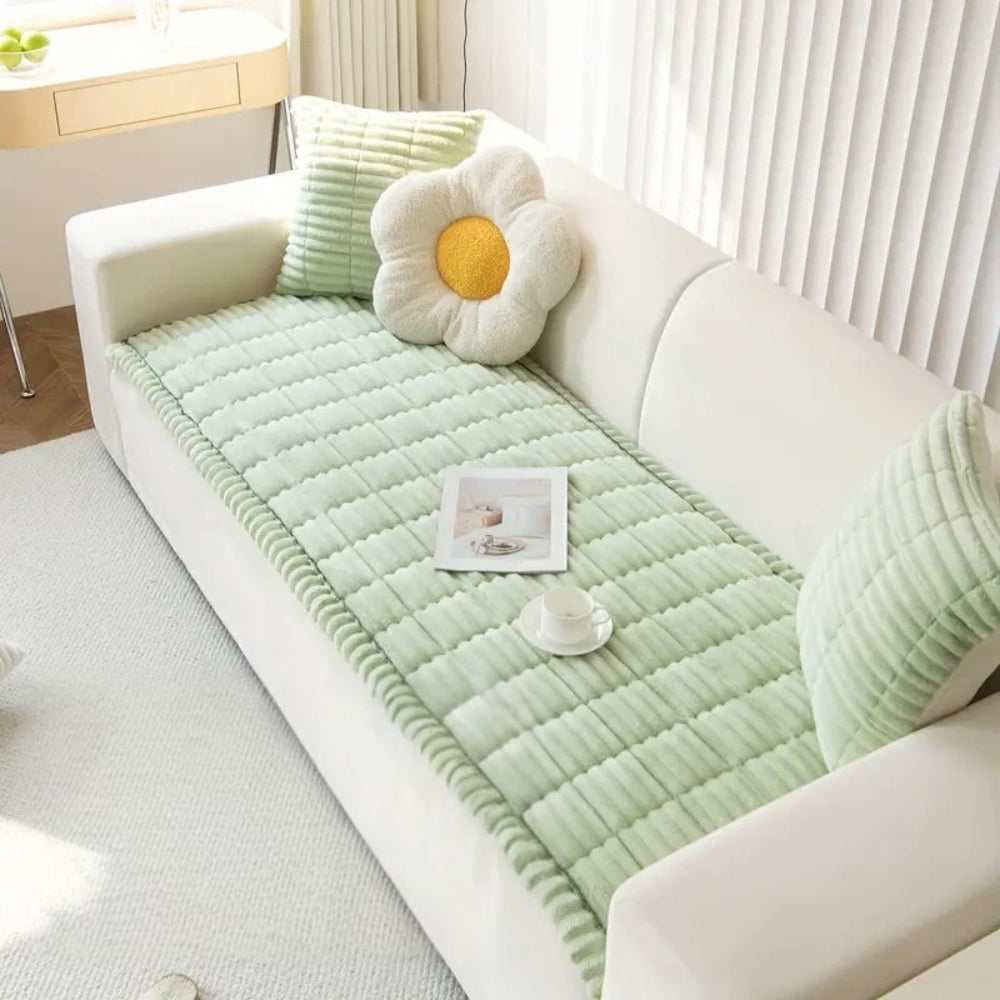 Plush Fållade Kanter Sofföverdrag