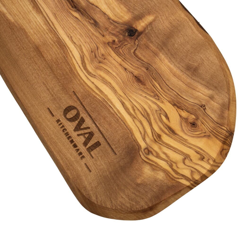 Ren olivträds-serveringsbräda – Mångsidig träplatta från OVAL Kitchenware