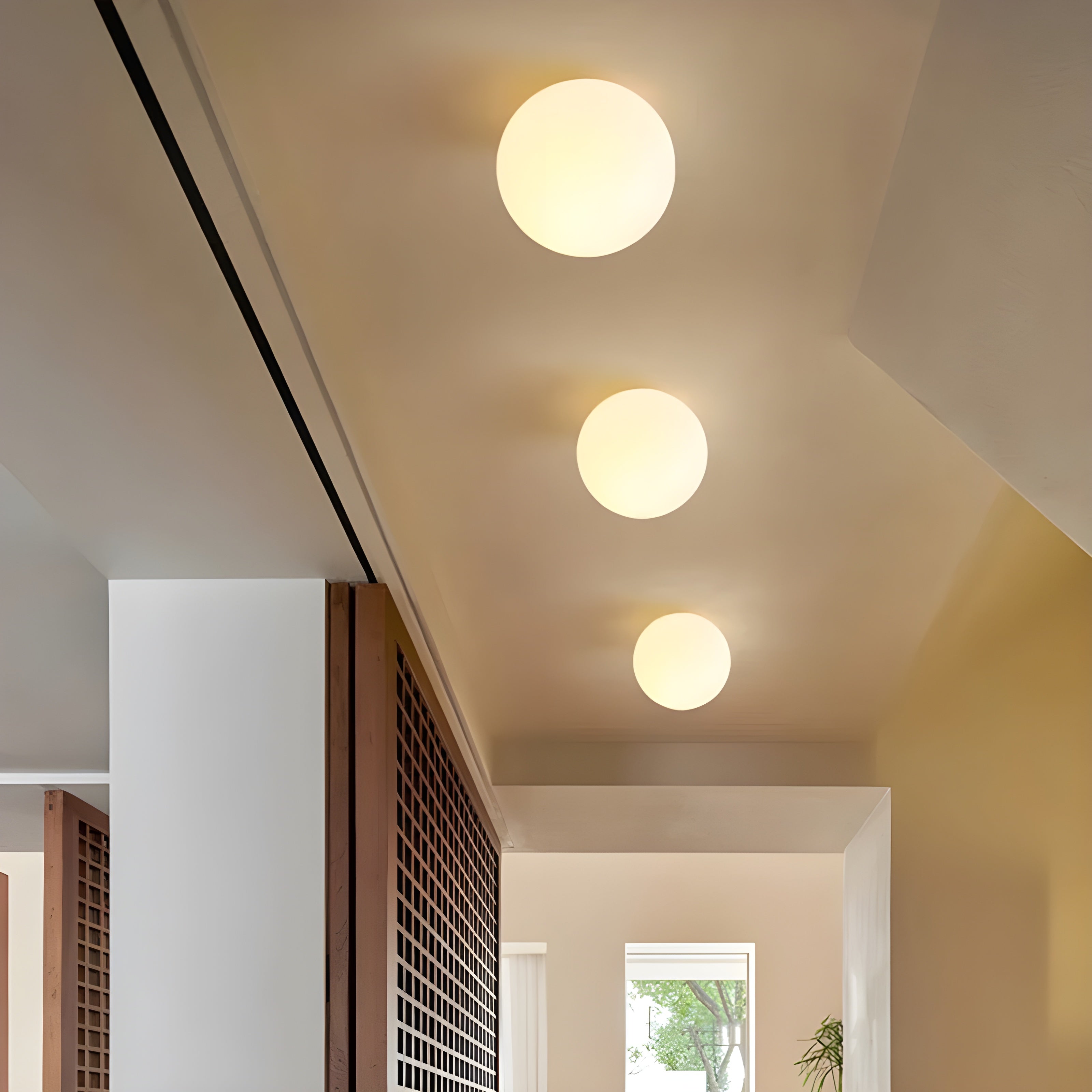 Rund Glas Vägglampa – Modern LED Lampa för Vardagsrum eller Hall