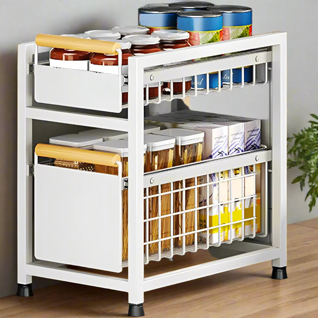 Royallure Utdragbar Köksskåp Förvaringsställ 1/2 Lager Utdragbar Organisator