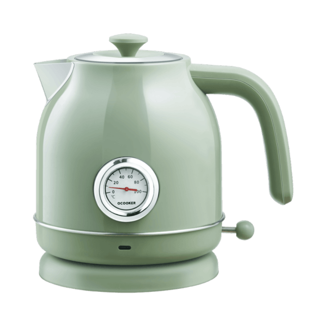 Royallure 58 oz Retro Rostfritt Stål Elektrisk Kettle – 1500 W Snabbkokning, Temperaturdisplay, Automatisk Avstängning