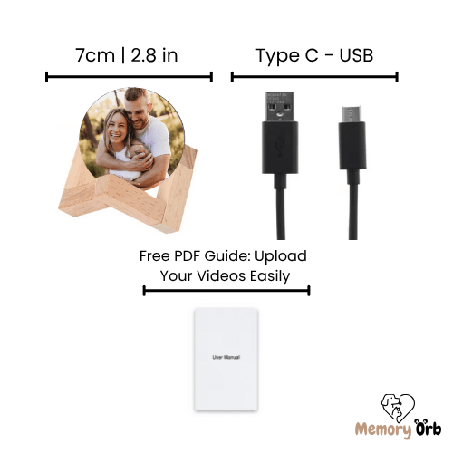 Royallure Memory Orb – Anpassad Videokula med 360° Ljud & USB Uppladdning