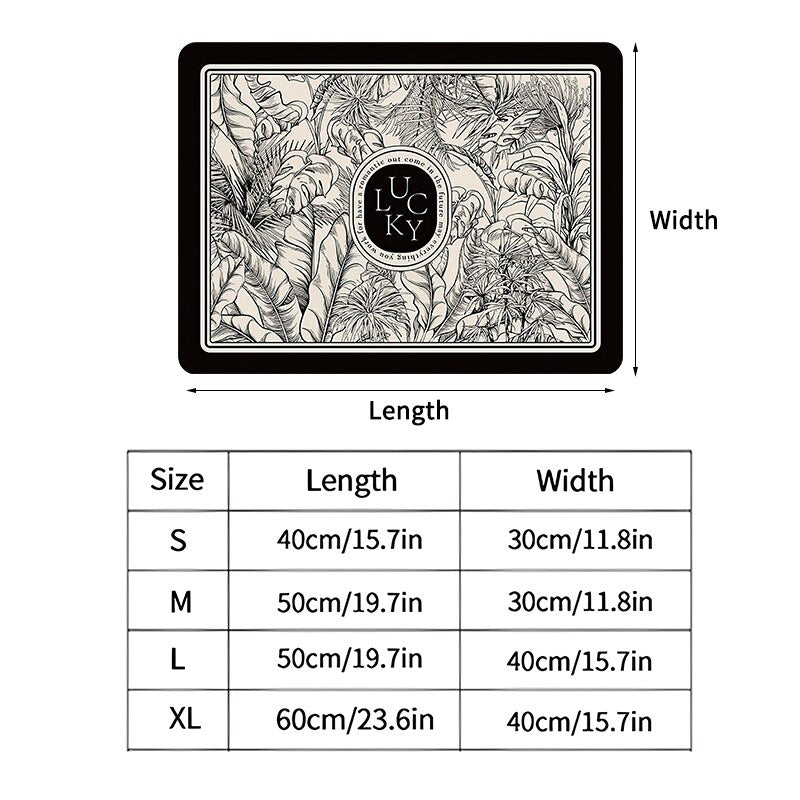 Royallure Absorbent Dish Drying Mat – Floral Polyester Bänkskydd, Anti-Slip & Snabbtorkande