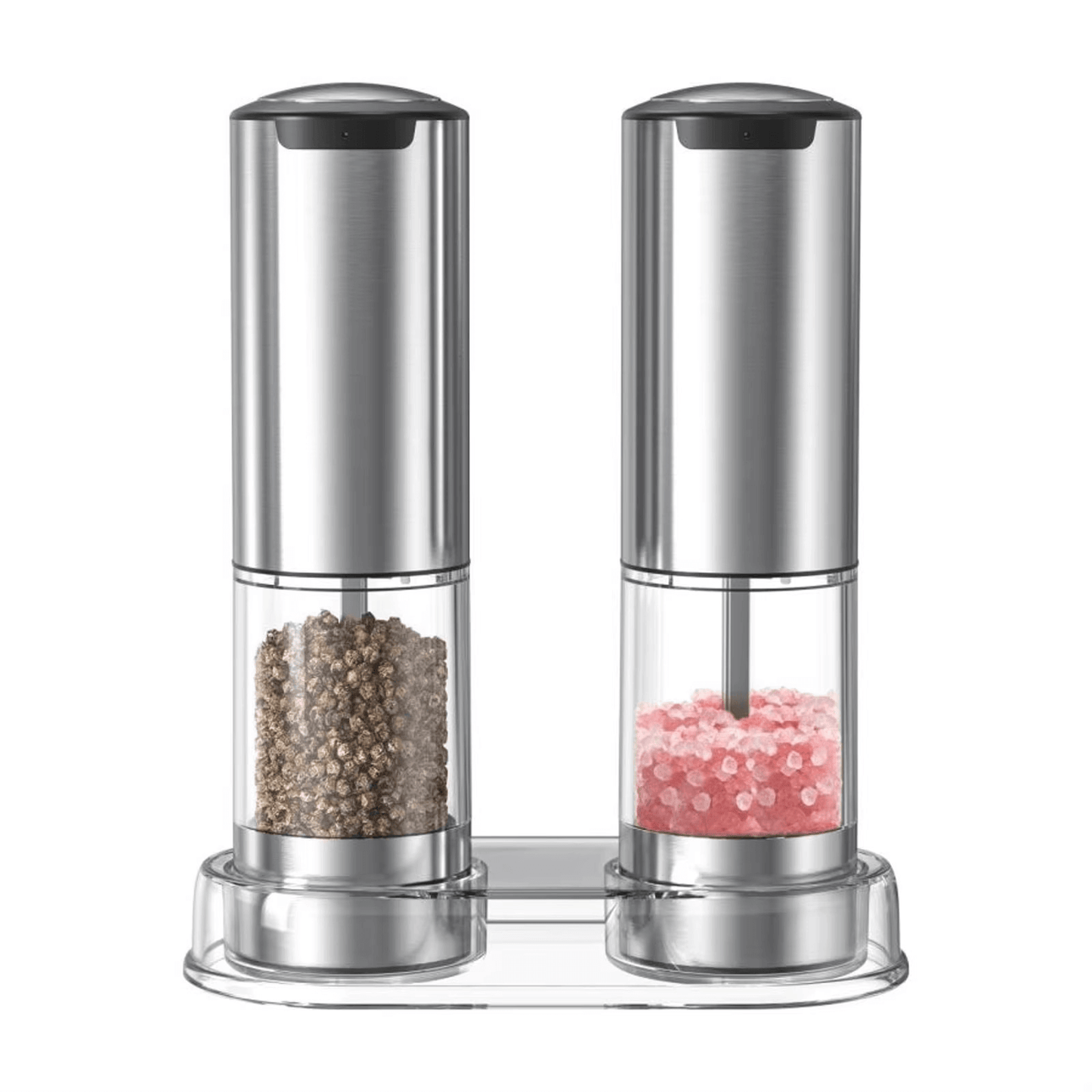 Royallure Electric Salt & Pepper Grinder Set – Justerbar Grovlek, LED-Decorator, Enhandanvändning