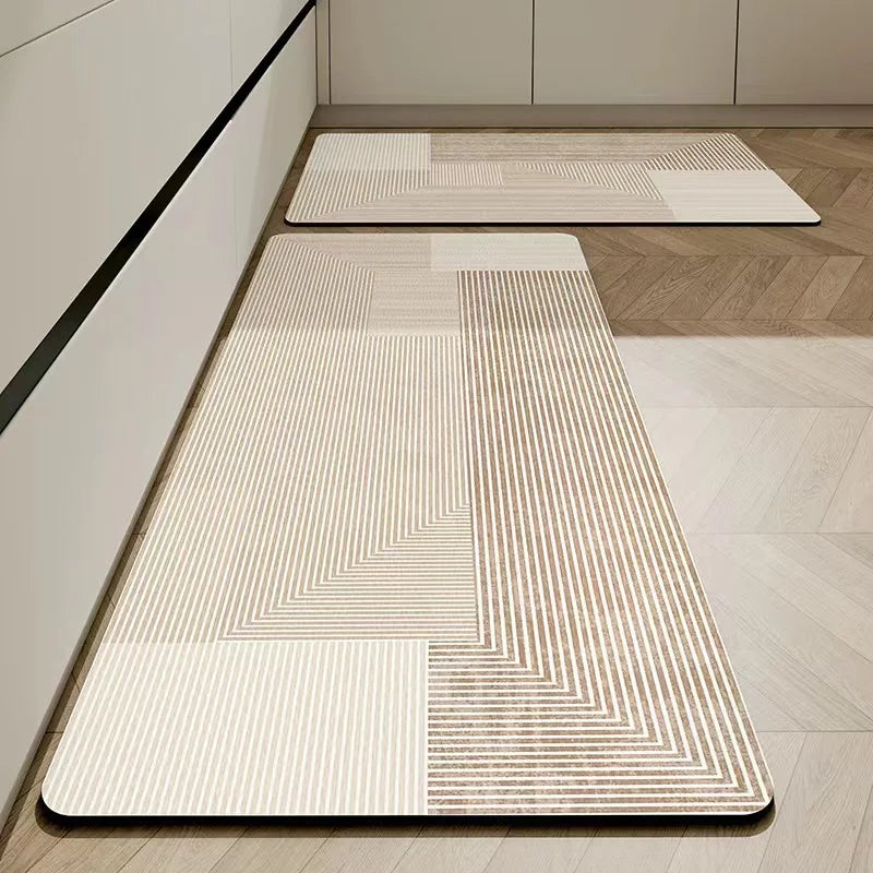 Royallure Diatomaceous Earth Kök Golvmatta Halkfri Absorberande Torkbar Matta