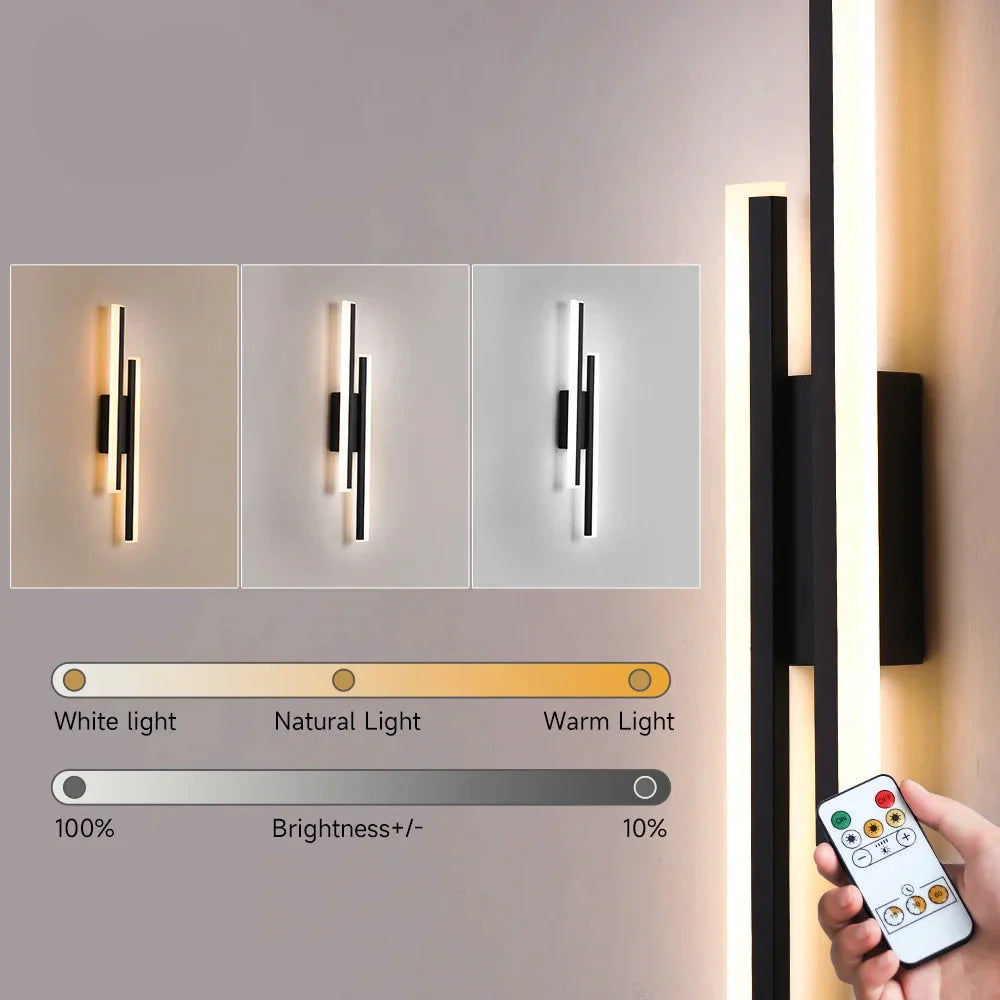 Royallure Uppladdningsbar LED Vägglampa 4400mAh Trådlös med Fjärrkontroll