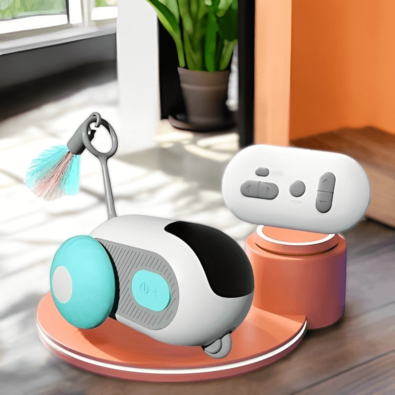 Royallure Smart Interaktiv Kattleksak med Fjärrkontroll – USB-C, 8-Timmars Spel, Hinderundvikelse