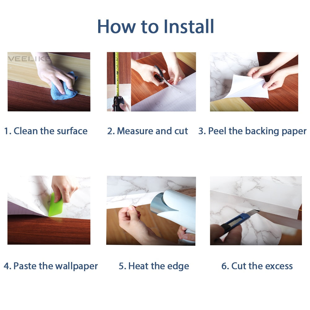 Royallure Vattentät Sj självklistrande PVC Marmor Tapet, Peel-&-Stick, Enkel att Använda & Ta Bort