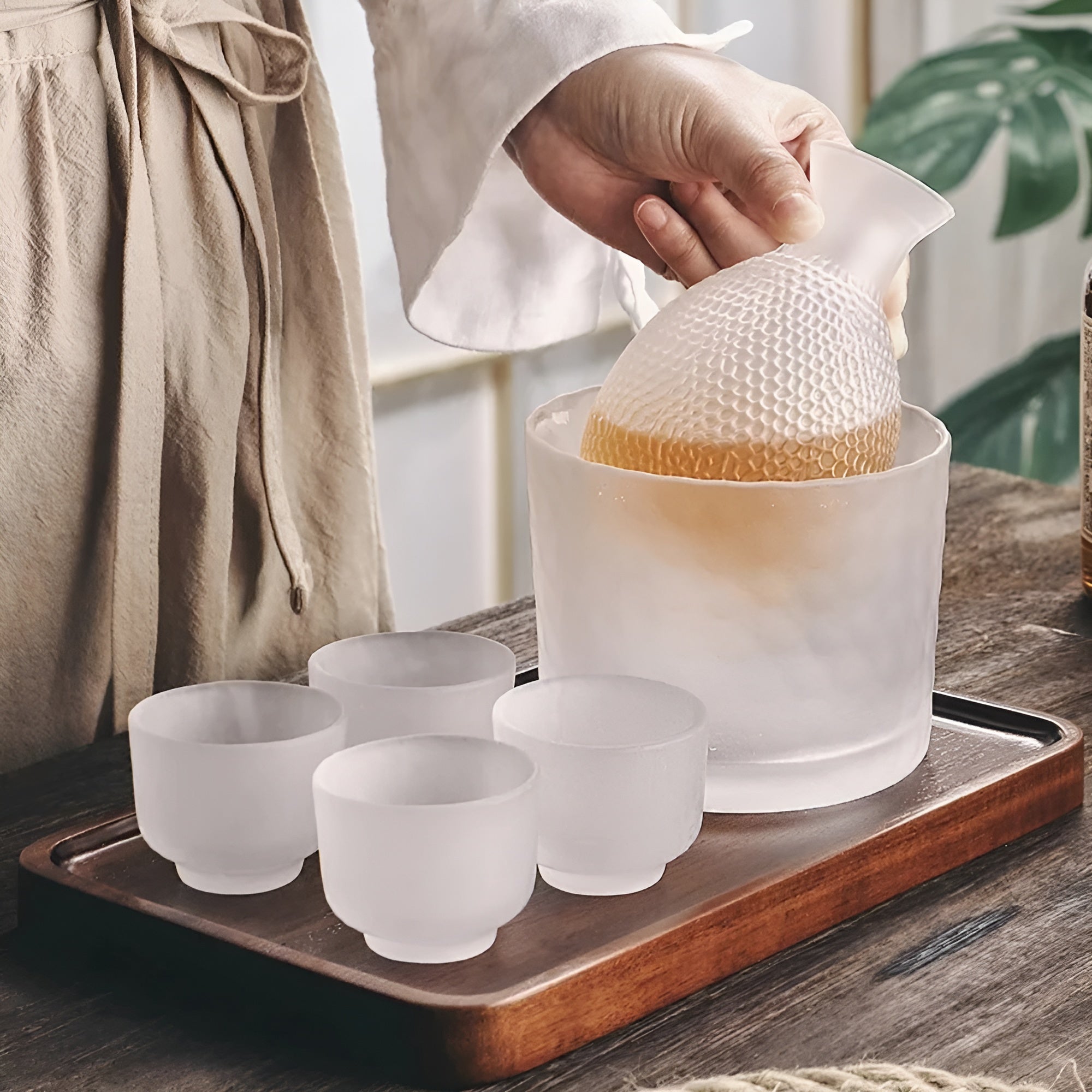 Japanskt glas-set – Elegant sake- & whisky-set | Perfekt för bar & hem
