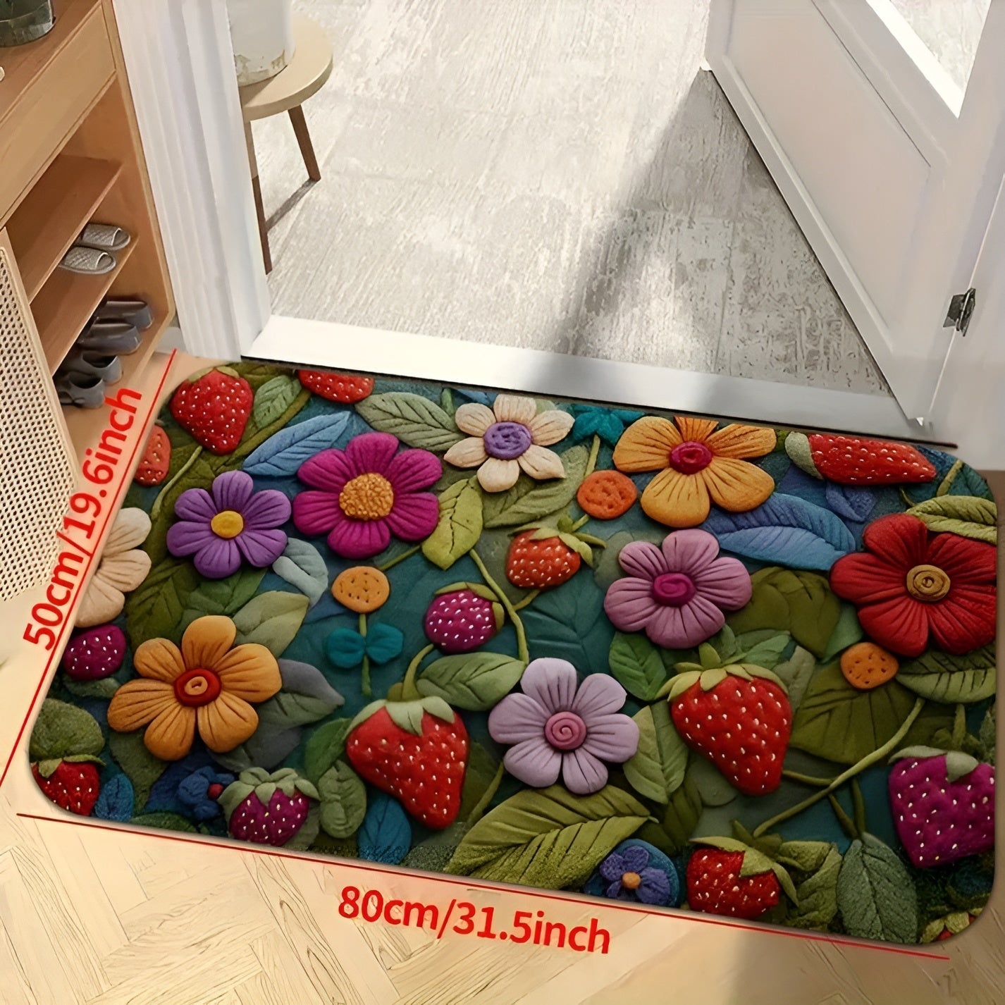 3D Blommattor – Halkfria mattor med kashmirlook | Ideal för ingång och bad