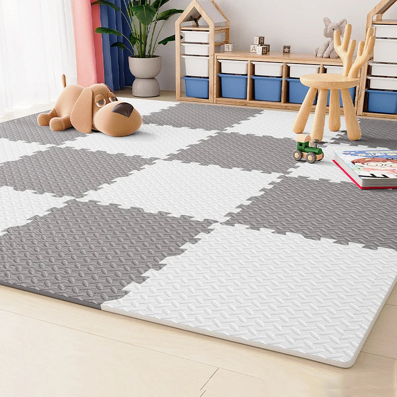 PlayMats – Färgglad skum babylekmatta pussel med låsbart design för barn