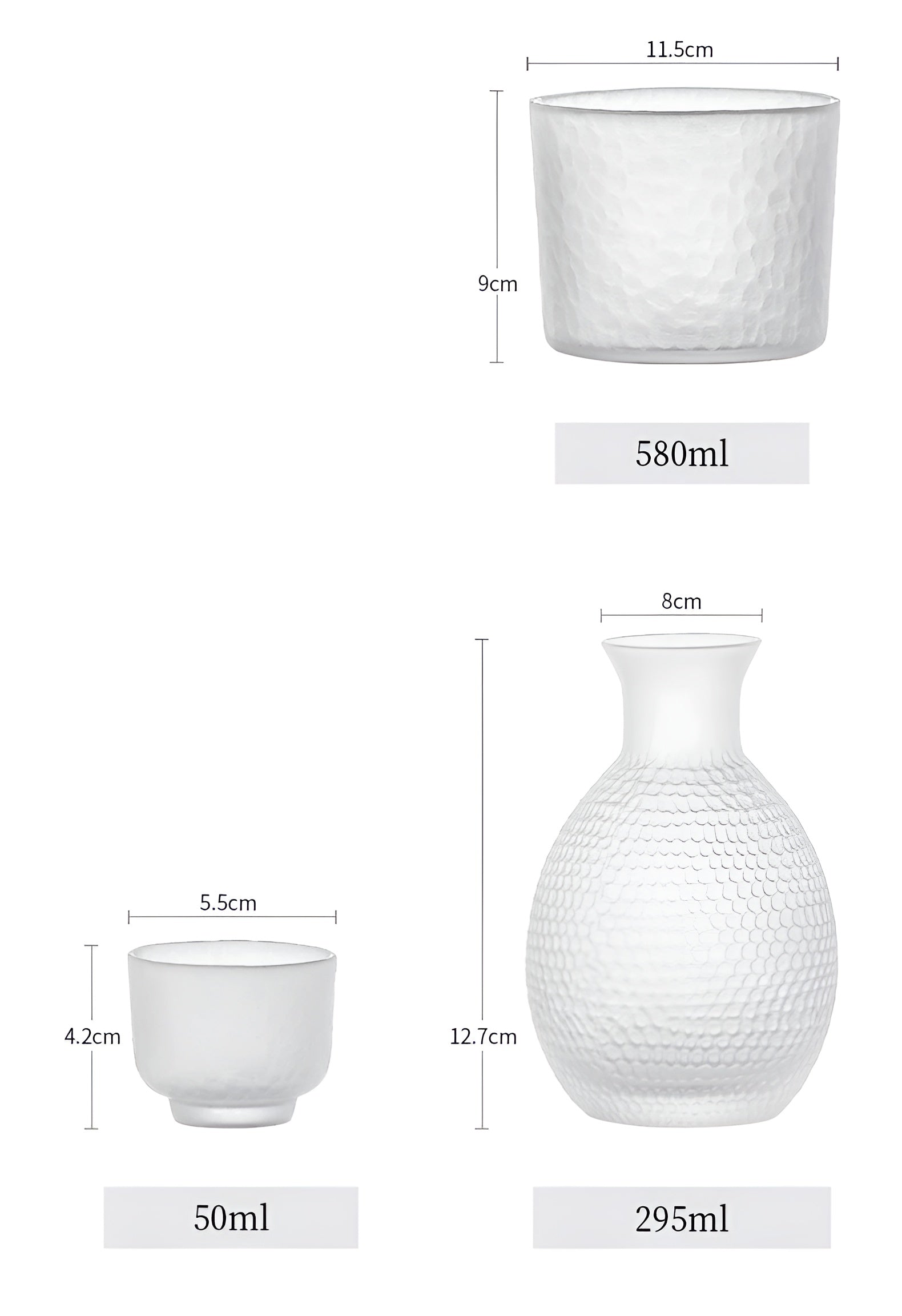 Japanskt glas-set – Elegant sake- & whisky-set | Perfekt för bar & hem