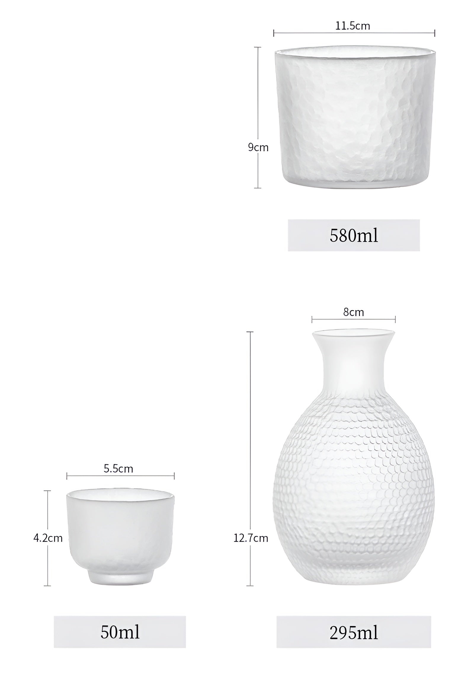 Japanskt glas-set – Elegant sake- & whisky-set | Perfekt för bar & hem