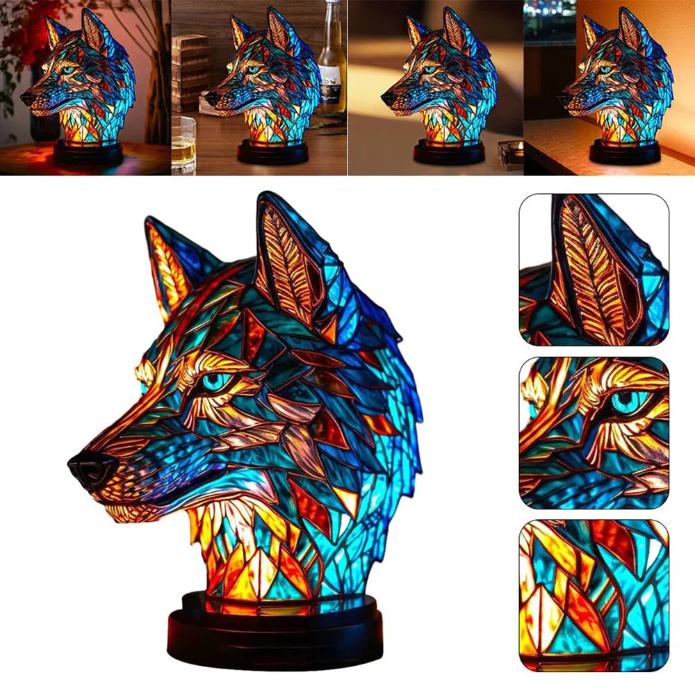LumeWolf - LED Bordslampa med Volf Design – Handgjord Dekorativ Belysning