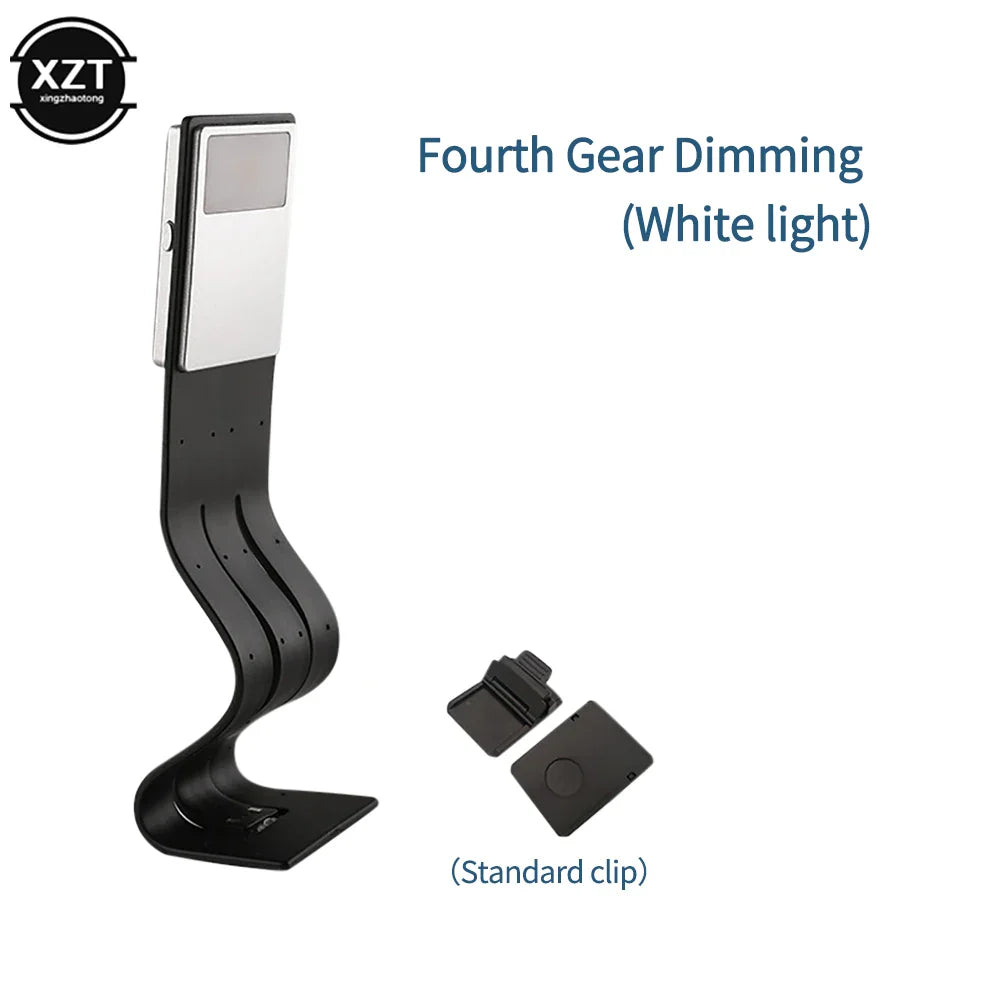 Carvallo LED Lampa med klämma | USB-laddbar & 3 färglägen | Bärbar & dimbar | För böcker, eReader & Kindle