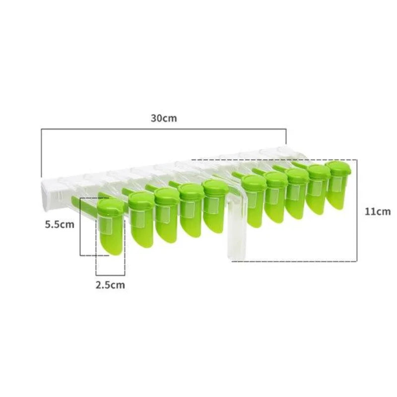 Carvallo-Kryddhållare ClipSpice | Uten borring monterbar kryddhylla med låsklipp | För påsar, småpåsar & kryddor