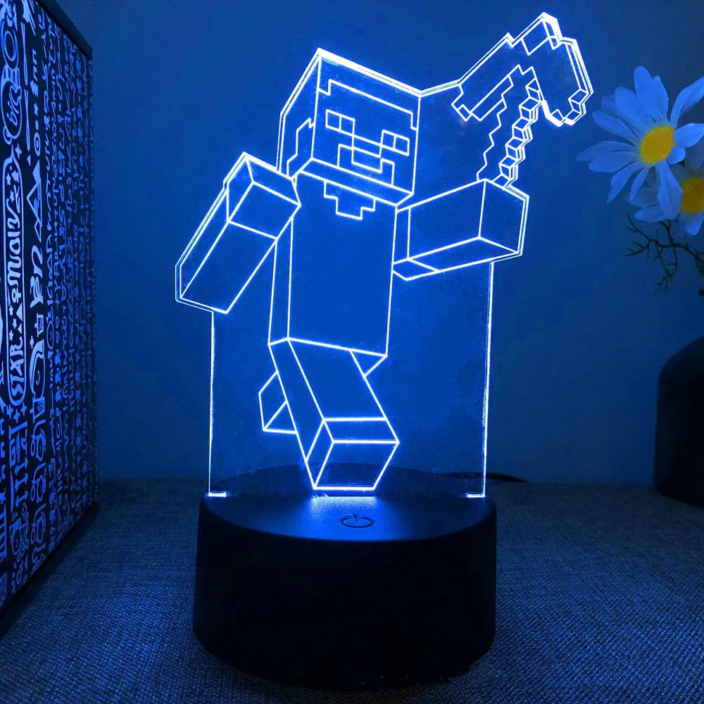 Mångsidig LED Spelkaraktärer Lampa - Lekfull belysning för spelare