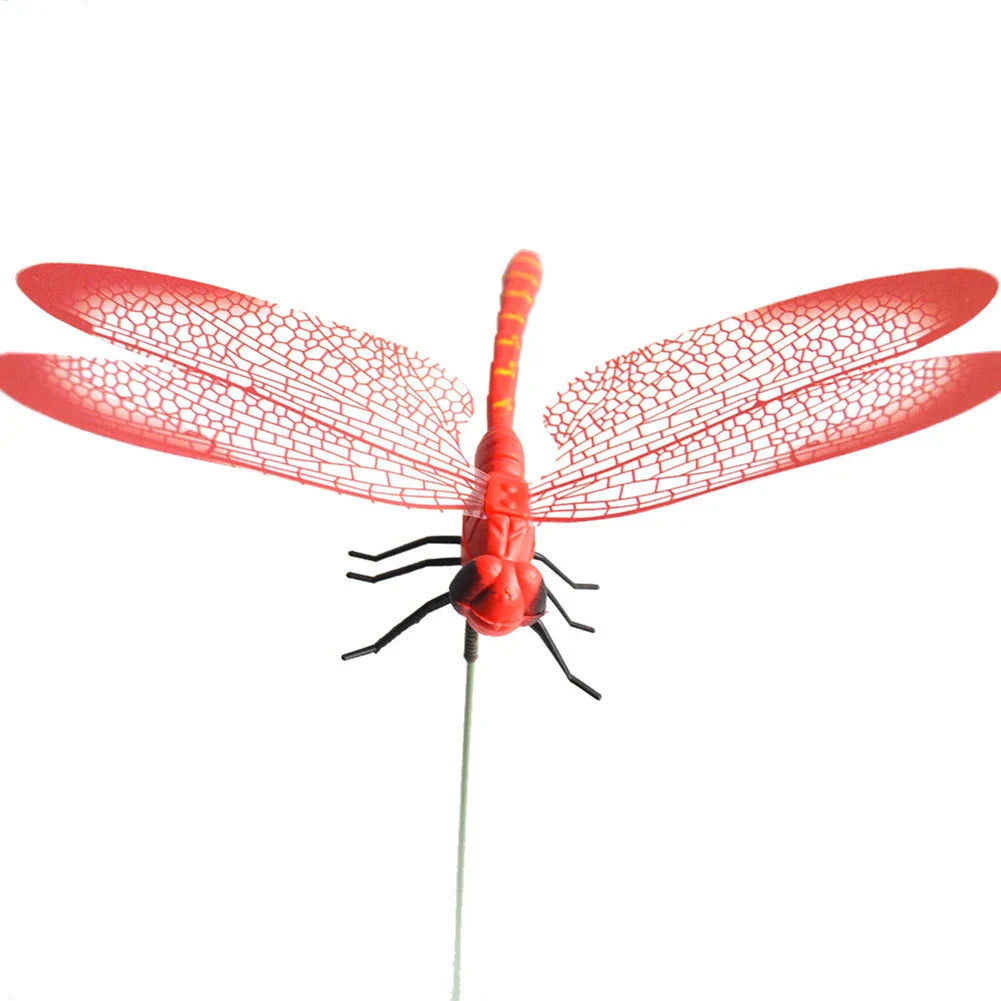 Carvallo Deko-Libeller | 10-pack | Svingande trädgårdsdekoration i väderbeständig PVC | För rabatter, krukor och inomhus