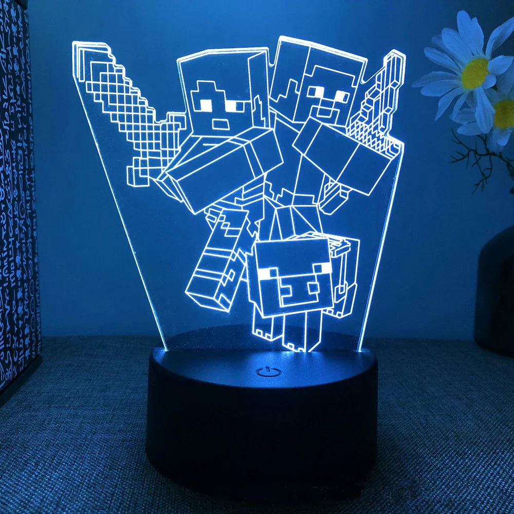 Mångsidig LED Spelkaraktärer Lampa - Lekfull belysning för spelare