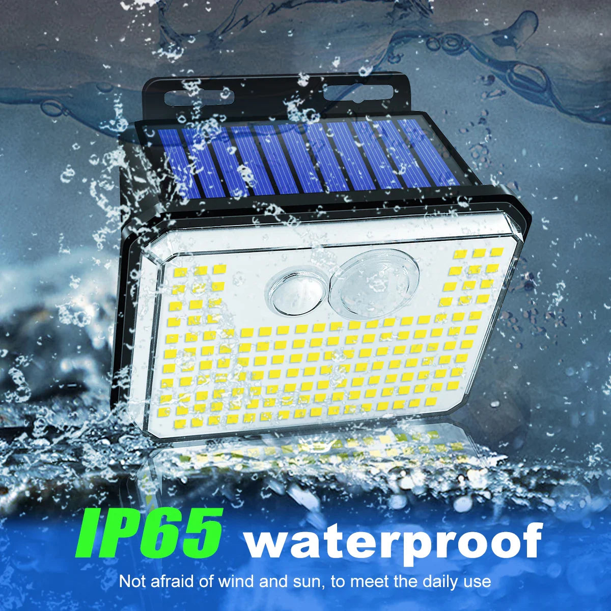 Carvallo Vägglampa | 148 LEDs | Rörelsesensor & 3 Läge | IP65 Vattentät