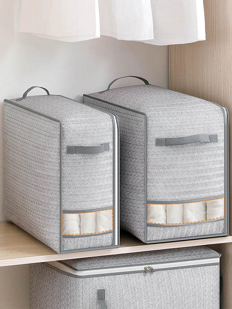 Carvallo Grau | Dammtät & Tvättbar | Rivtålig med Dragkedja | TexturaBox i 3 Storlekar