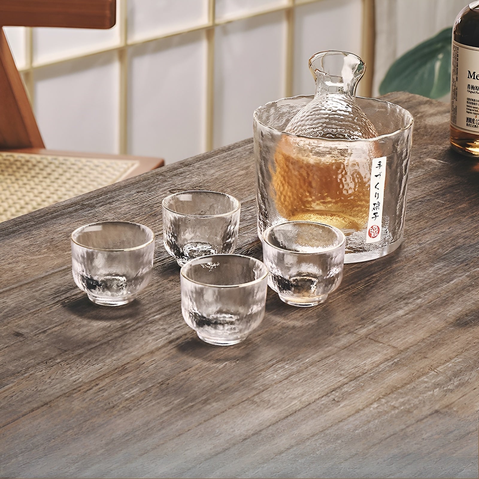 Japanskt glas-set – Elegant sake- & whisky-set | Perfekt för bar & hem