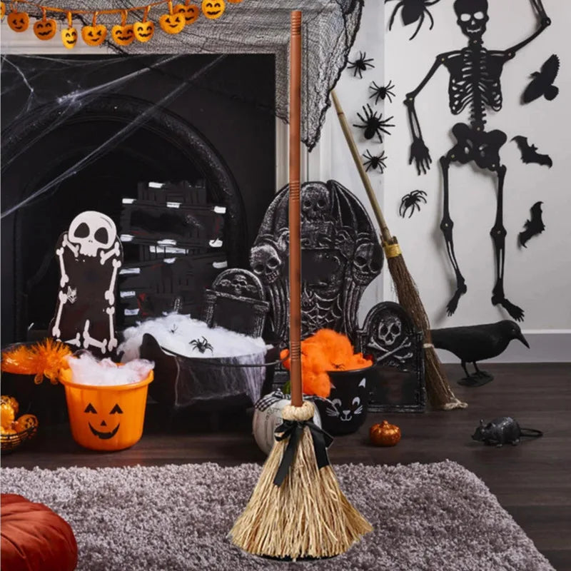 Halloween Häxbroom | Svävande effekt med ljus och ljud | Halloween dekoration för fest och trädgård