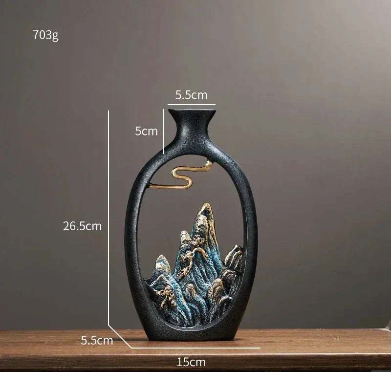 Eastern Mountain Landscape Vaser - Konstnärlig och Exotisk