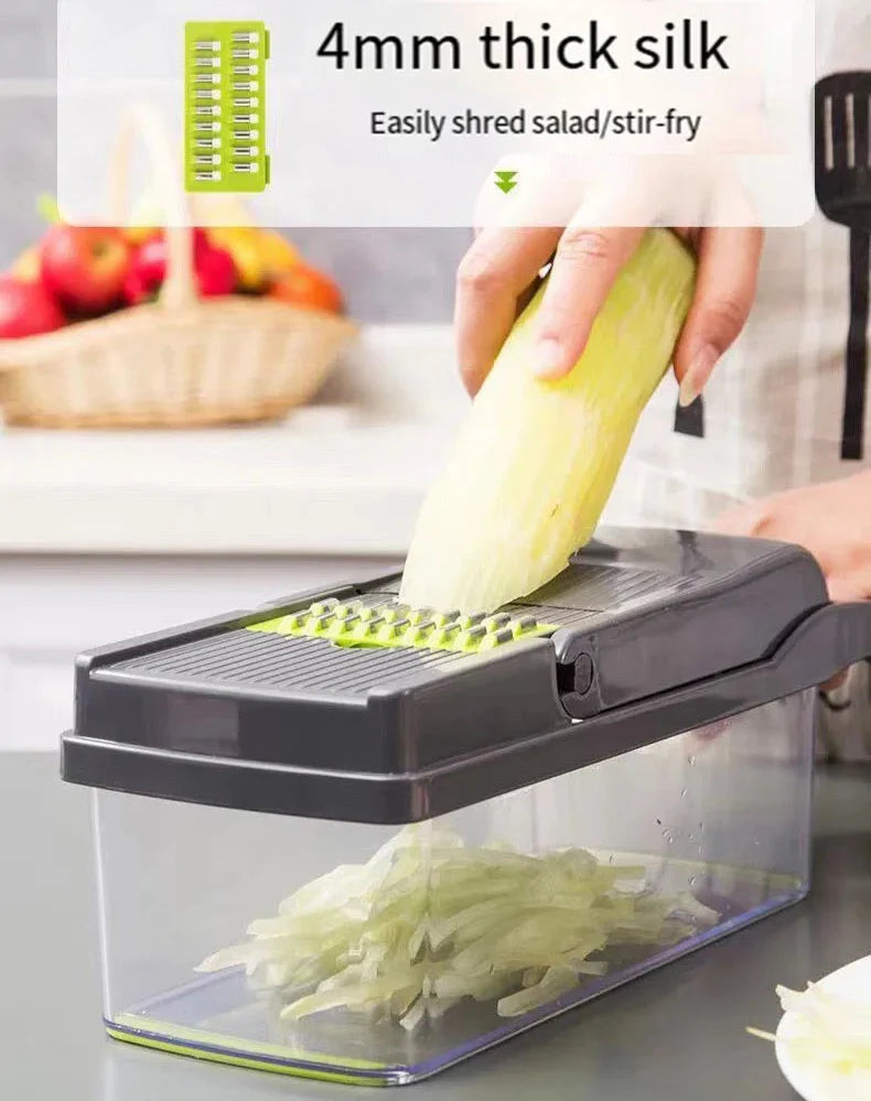 Royallure 14-i-1 Grönsakshackare Skivare Rivjärn Set för Kök Matlagning