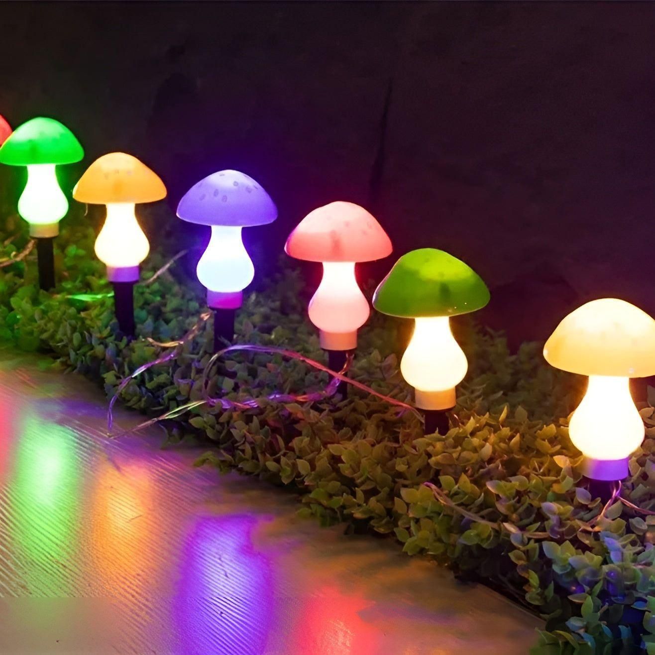MushroomTwinkle Light - Vattentåliga svamp solfeenljus