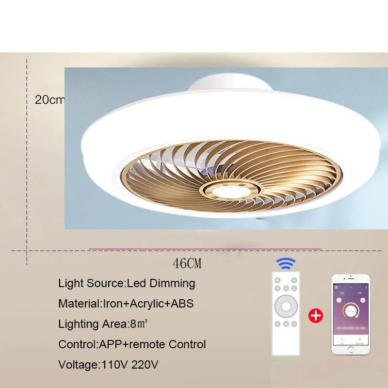 Aeralis Fold | Intelligent takfläkt med ljus och infällbara vingar – tyst & fjärrstyrd