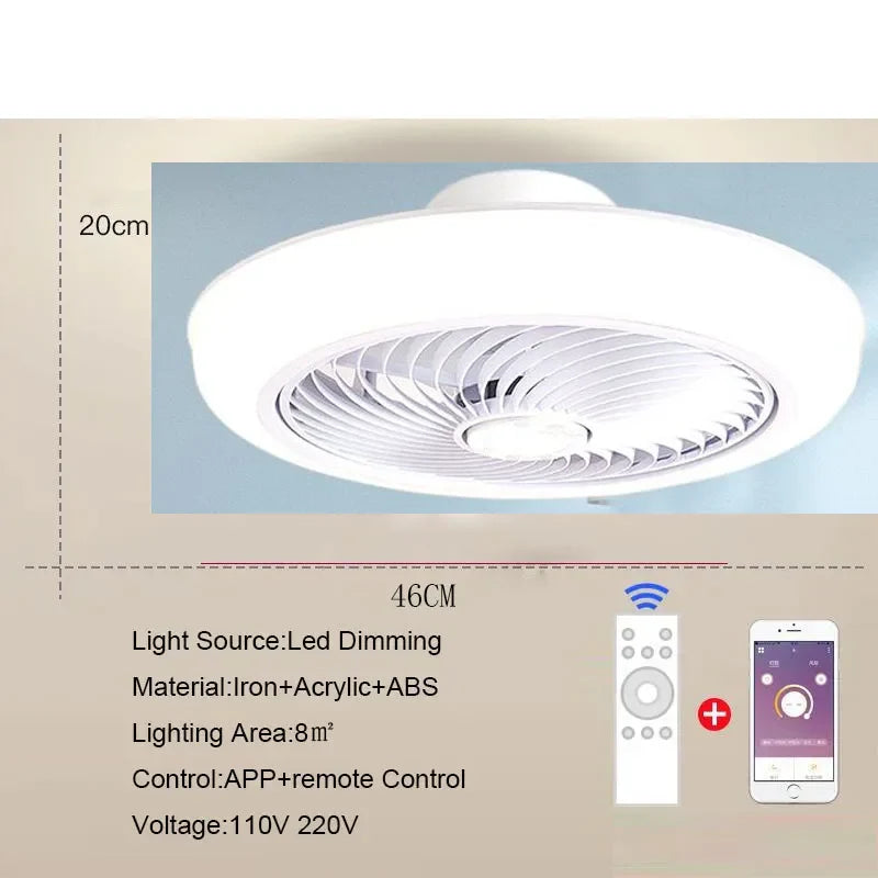 Aeralis Fold | Intelligent takfläkt med ljus och infällbara vingar – tyst & fjärrstyrd