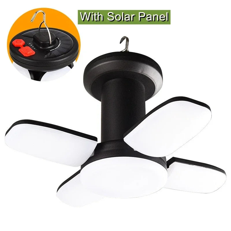 Carvallo Solar Campinglampa | USB & Solenergi Laddning | 6 Ljuslägen | Fällbar & Powerbank – 1000 Lumen