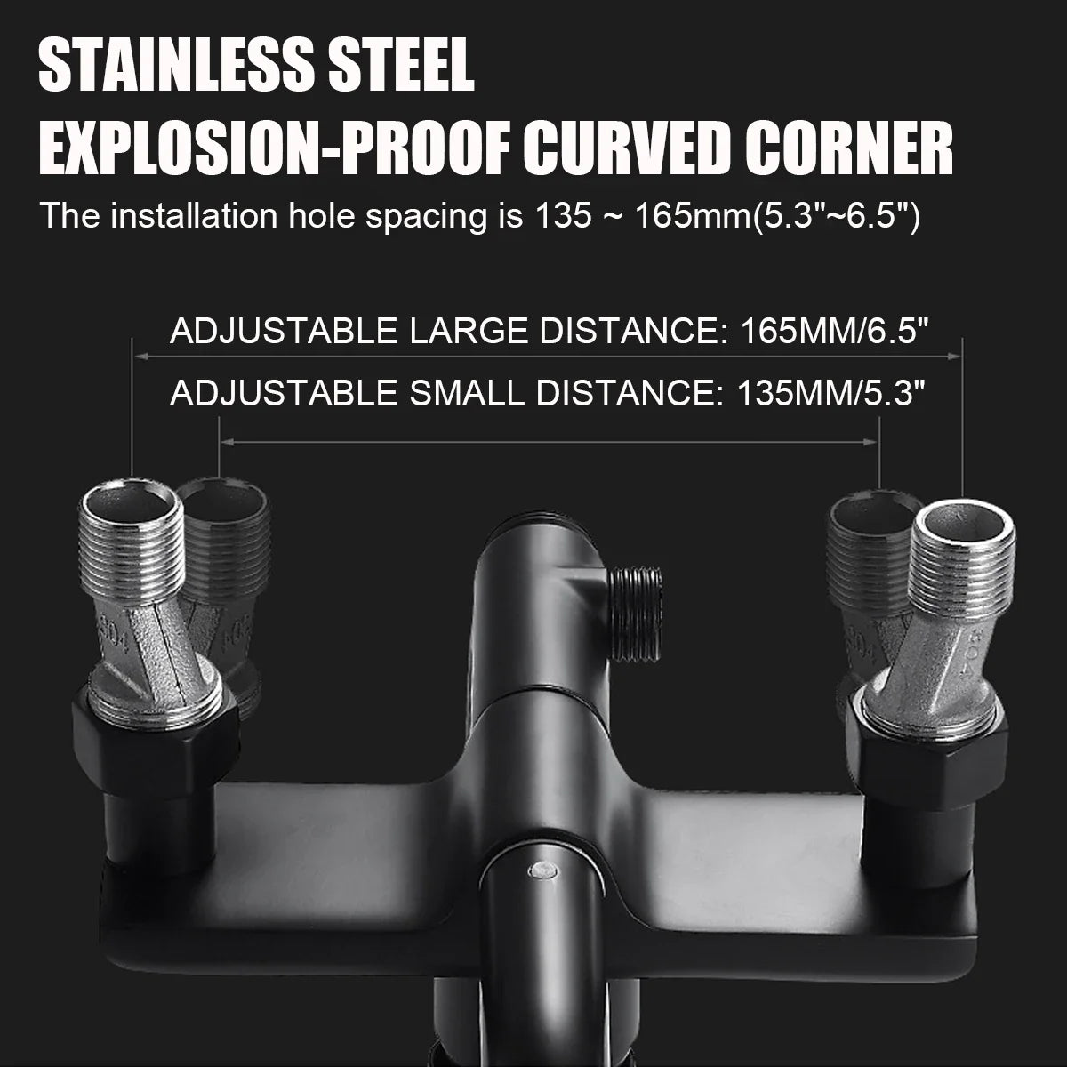 Bravur Dual | Svart duscharmatur i mässing med bidetfunktion och hylla